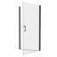 Porte de douche pivotante universelle ajustable 1 3/8 "- ouverture vers l'extérieur, verre trempé 1/4", noir mat 2472