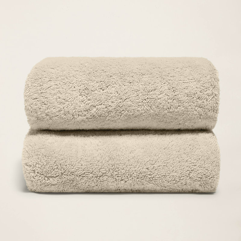 Serviettes en coton australien Ultraplush, Crépuscule / blanc, Ensemble standard (ensemble de 6 serviettes de bai