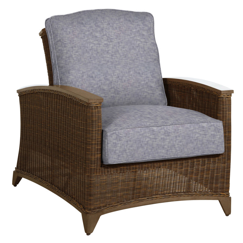 Astoria Patio Chair with Cushions, Rollo Chambray InsideOut® Linen, Welt, Astoria #24 Oyster