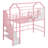 Metal Twin Size Loft Bed Frame With A Storage Box And Stairs-181322828