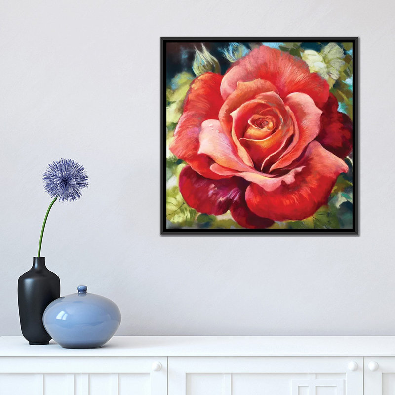« hot chocolat », impression sur toile, H 18 po x l 18 po x P 1,5 po, Toile avec cadre flottant noir, Pas de tapis