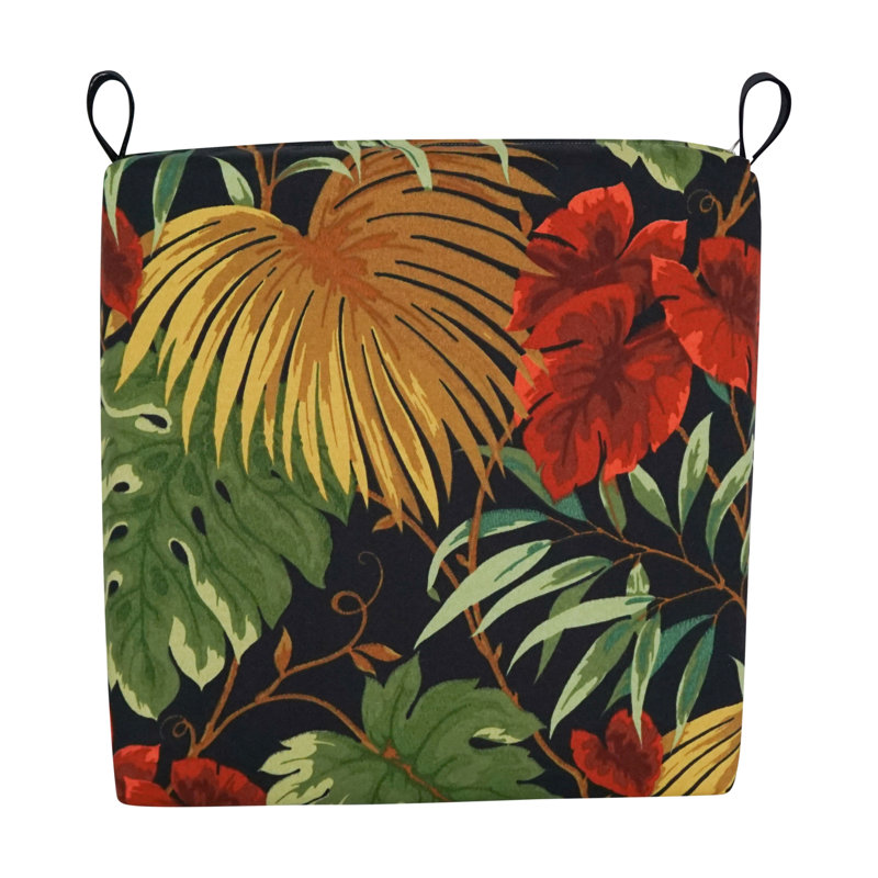 Outdoor 3'' Seat Cushion, Tropique Raven