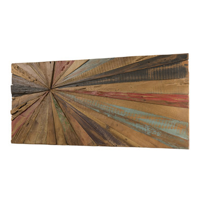 Handmade Abstract Wall Decor on Solid Wood