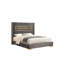 Contemporary Style Grey Queen Size Bed Upholstered Fabric Bedroom Furniture Beautiful Platform Bedframe-1595331773