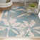 Waddington Floral Ivory Turquoise Indoor Outdoor Area Rug