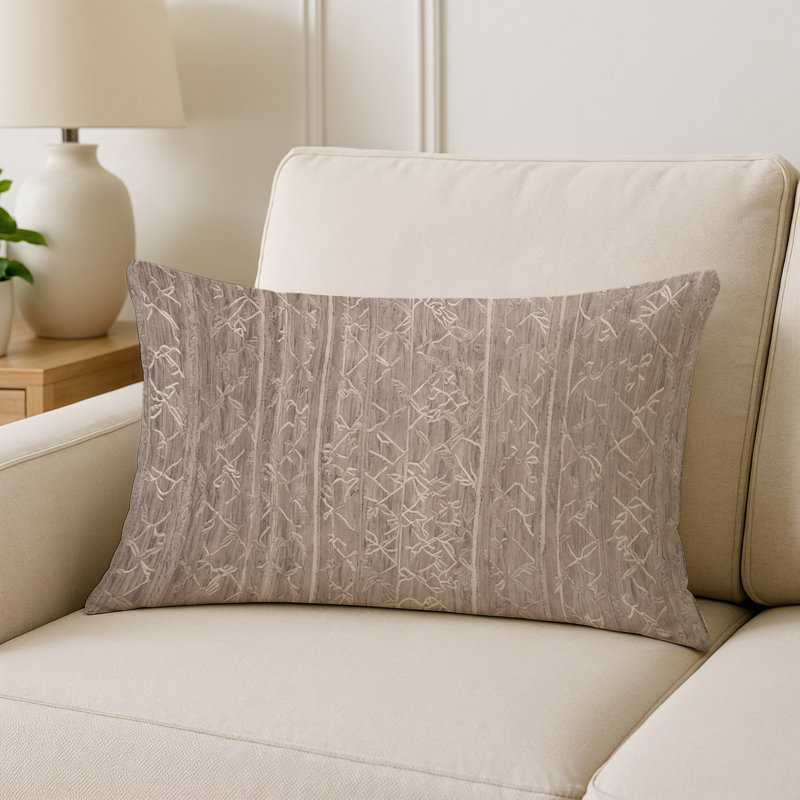 Coussin décoratif intérieur et extérieur Modern, Rectangle H 20 po x l 14 po, Gris abstrait 34