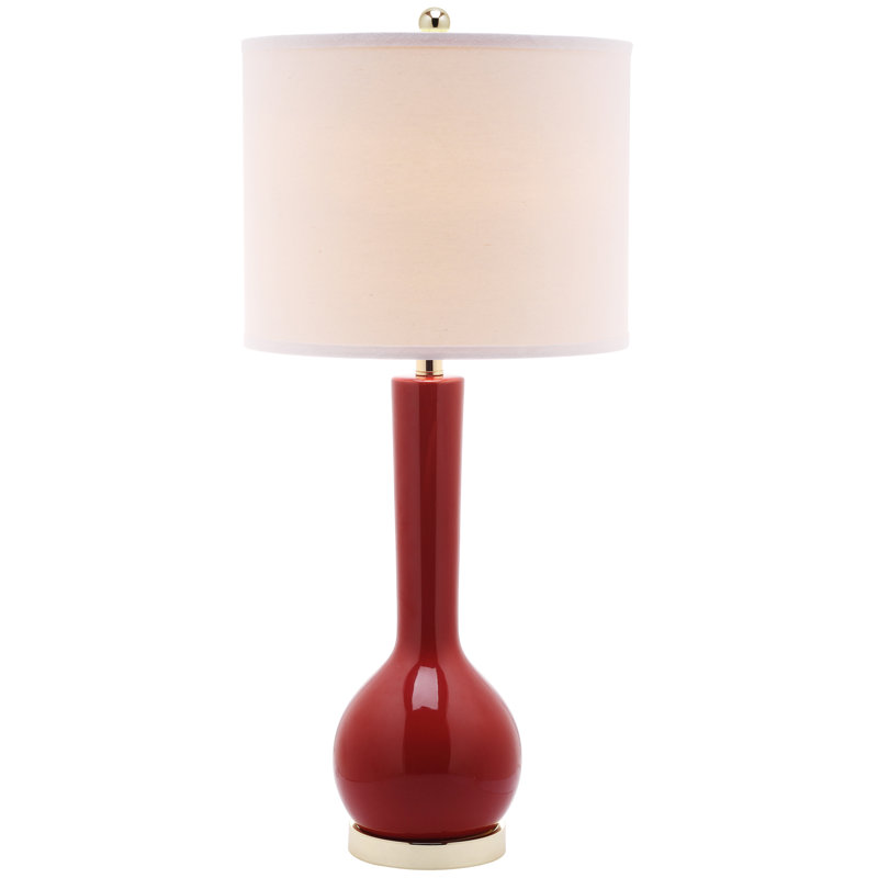 Mcnally Ceramic Table Lamp, Chinese Red