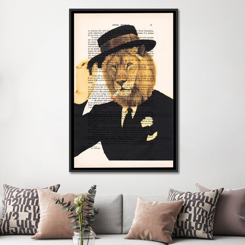 «Vintage Paper Series: Dapper Lion» par Coco de Paris, reproduction d'art graphique sur toile, H 26 po x l 18 po x P 1,5 po