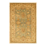 Handmade Cotton and Wool Floral Area Rug