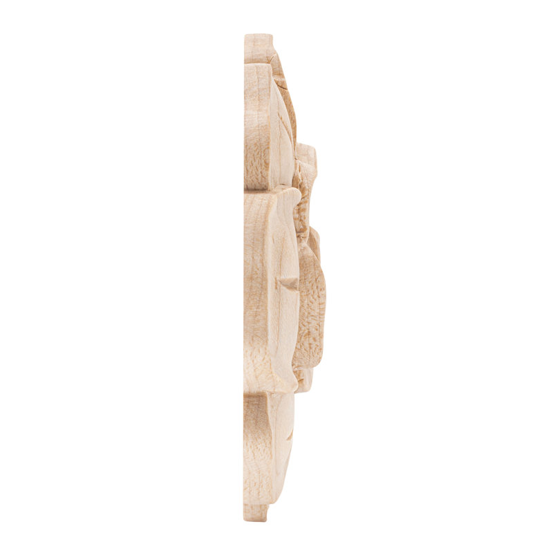 Hand Carved Hard Maple Rose Wood Onlay Applique
