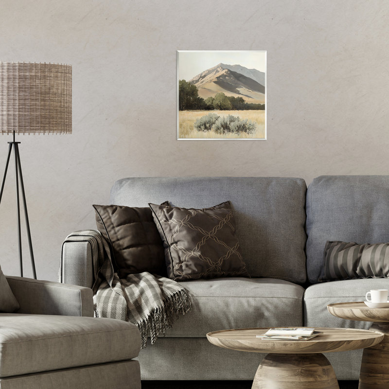 Plaque murale paysage montagne Ridgeline, design par Petal Prints Design