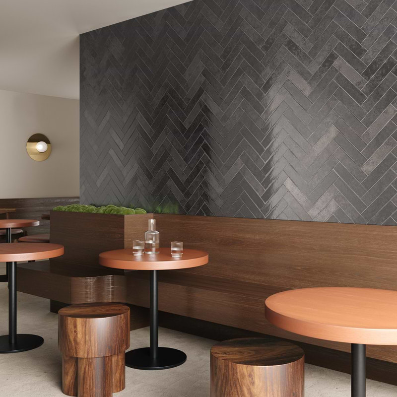 Kalay 3x12 Glossy Ceramic Subway Tile, Antracite