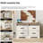 Glenford 3 Pieces Farmhouse Dresser And Nightstand,53.9" W 6 Drawer Dresser For Closet With Barn Doors,2 Pieces Nightstands With 1 Charging Station And Drawer,Wooden Bedroom Furniture Set -245722557