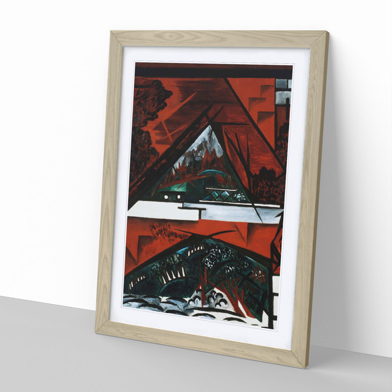 The Bridge by Ilya Chashnik - Picture Frame Painting, 36cm H x 27cm W x 2cm D, Oak Framed
