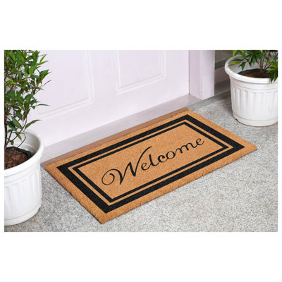Tapis de porte d'extérieur antidérapant Stender Border Welcome
