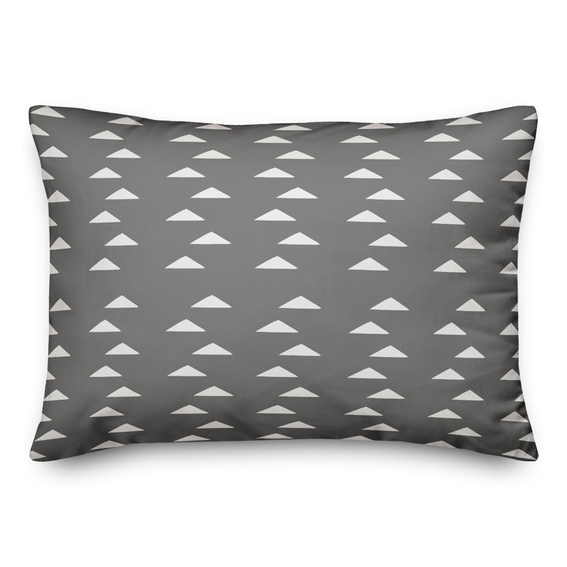 Abstract Outdoor Throw Pillow, Gray