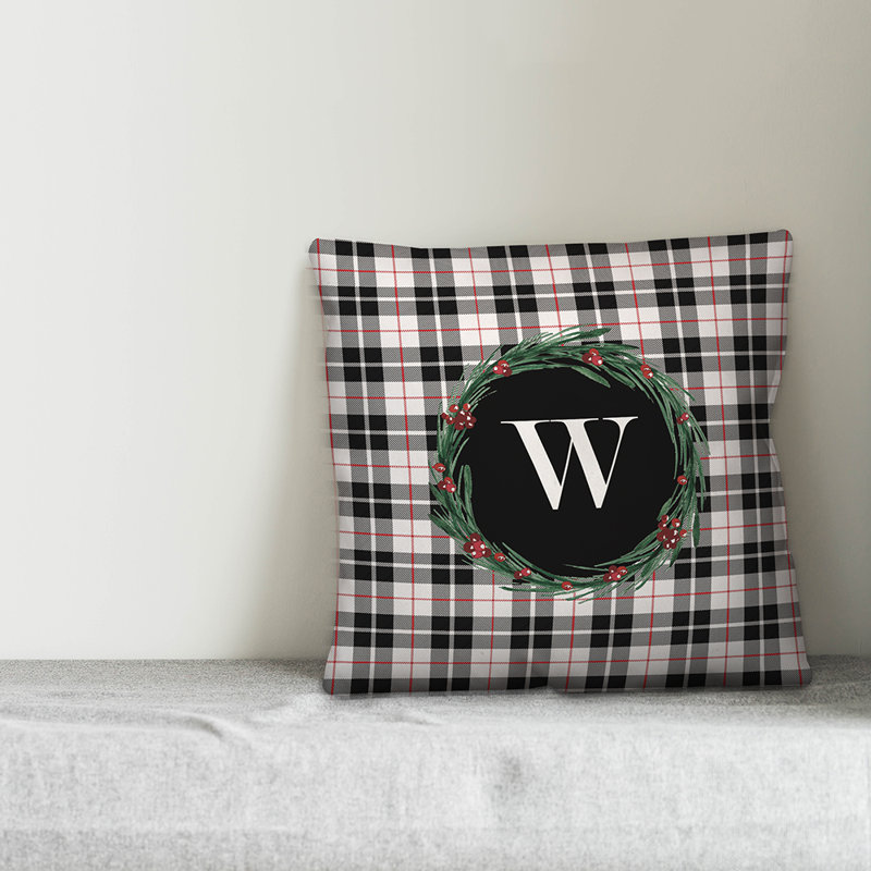 Checkered Throw Pillow, W