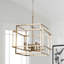 Lustre carré moderne à 4 lumières l 18 po Worton pour salle à manger ou salon-1418598941
