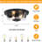 Dcaildz 2 -light Round Shade Outdoor Flush Mount Ceiling Lights with Motion Sensor