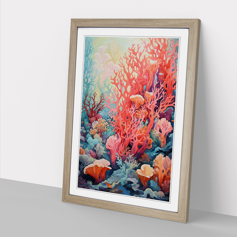 Single Picture Frame Print on Wood, Oak Framed, 46cm H x 34cm W
