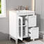 Élégant meuble-lavabo moderne de 24 po avec lavabo en céramique, rangement spacieux et fabrication en bois massif-584142686