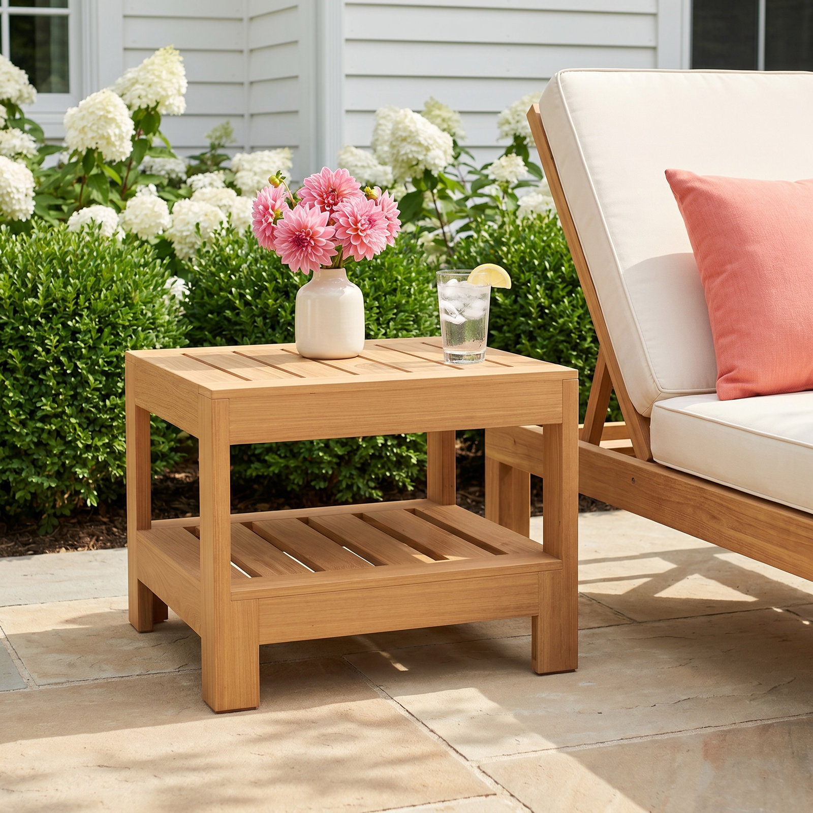Chaney Teak Outdoor Side Table