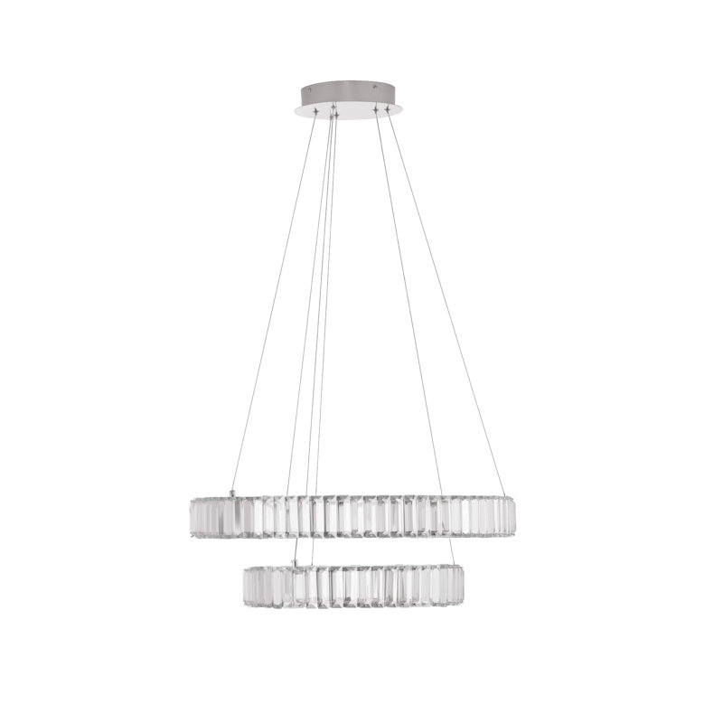 2 - Light Cylinder LED Chandelier