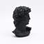Black Monochrome Classical Bust Sculpture – Matte Resin Decorative Ornament (29 cm) 