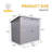 Garbage Bin Shed Stores 2 Trash Cans Metal Outdoor Bin Shed For Garbage Storage,Stainless Galvanized Steel, Bin Shed For Garden Yard Lawn Gray