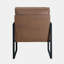 Fauteuil d'appoint moderne avec siège rembourré en similicuir brun Structure en métal noir Style 1pièce Confort Durabilité Élégance-125576294