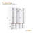 Farmhouse Hall Tree With 4 Hidden Hanging Hooks, Versatile Walnut Seating Bench With 8 Doors, Entryway Shoe Cabinet With Open Compartment For Living Room, White