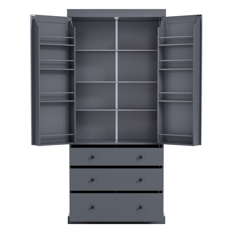Armoire de rangement Farmhouse, Gris