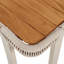 Table d'appoint en bois d'acacia avec structure en métal et détails en corde
