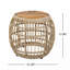 Table d'appoint d'extérieur en bois d'acacia avec base en osier