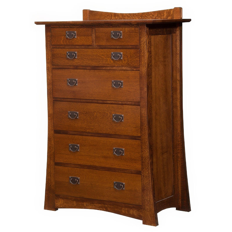 Commode 7 tiroirs en chêne massif américain