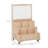 Outsunny 3-Tier Vertical Planter Box with Trellis & Back Storage - Natural