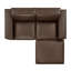 Causeuse modulaire en cuir avec repose-pieds 3 pièces Arielle-1129643320
