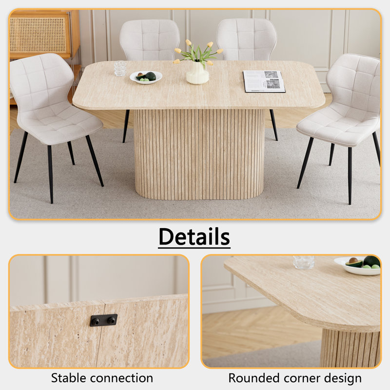 Dining Table, Light Yellow