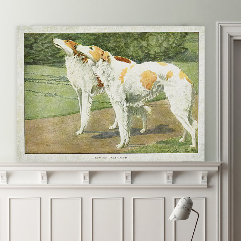 « canined assiette v », impression, H 18 po x l 27 po x P 1,5 po, Pas de tapis, Toile tendue