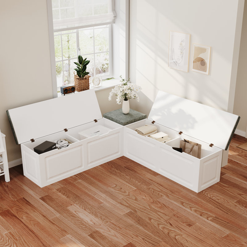 Capehart Polyester Blend Upholstered Storage Bench