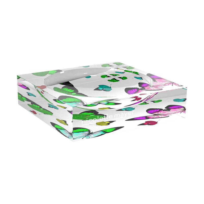 Butterflies Acrylic Candy Catchall Dish, Acid Green