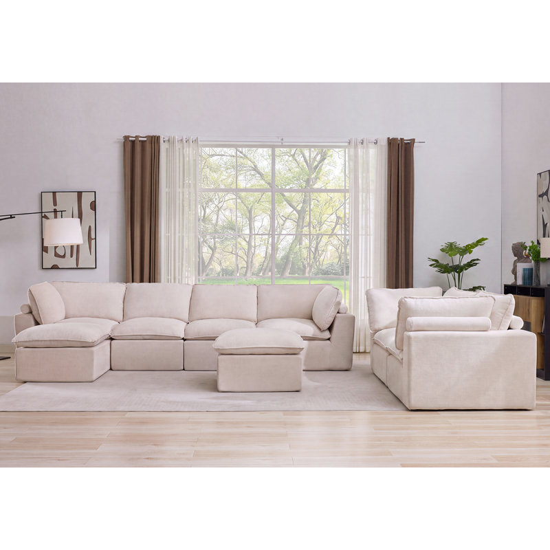 Canapé modulaire compressé, Beige