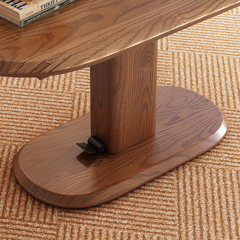Adjustable Solid Wood Coffee Table, Brown