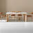White Rectangular Sintered Stone tabletop Solid Wood Dining Table-1774500707