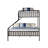 Metal Bunk Bed With Gunmetal Coating, Twin Xl/Queen Versions, Slat Assembly, Rf , Guardrail, 330Lbs Capacity For Each Sleeping Quarter In Finish, Options, Framework, Level