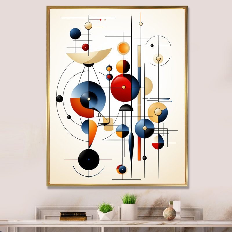Secret of the Universe, géométrie minimale I - impression, Cadre flottant doré, H 32 po x l 24 po x P 1 po