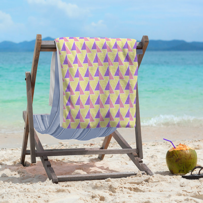 Jordao Beach Towel, Purple/Yellow/Pink