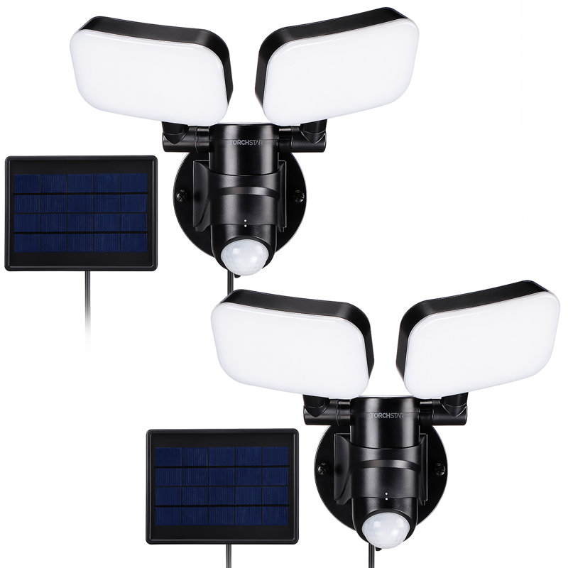 10W Adjustable Heads LED Solar Power Outdoor Security Flood Light with Motion Sensor