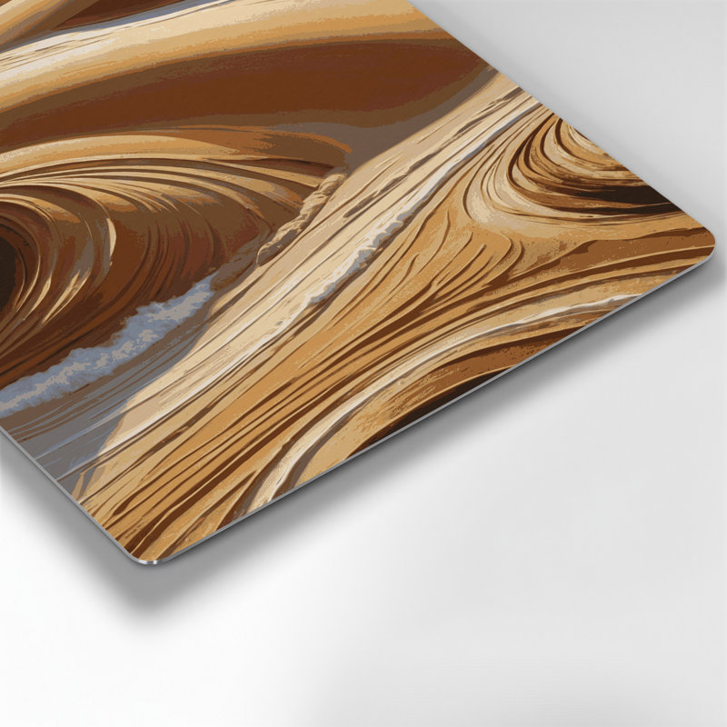 Hawaiian Sand Tones, art mural en métal brun, H 12 po x l 12 po