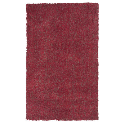 Tapis rond rouge en polyester 8 'Heather